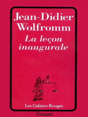 cover image of La leçon inaugurale